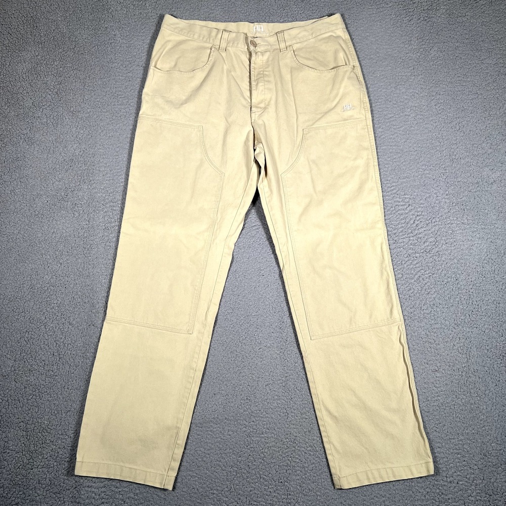 Helly Hansen‎ Pants Mens 38x32 Beige Double Knee Workwear Casual Preppy 5 Pocket